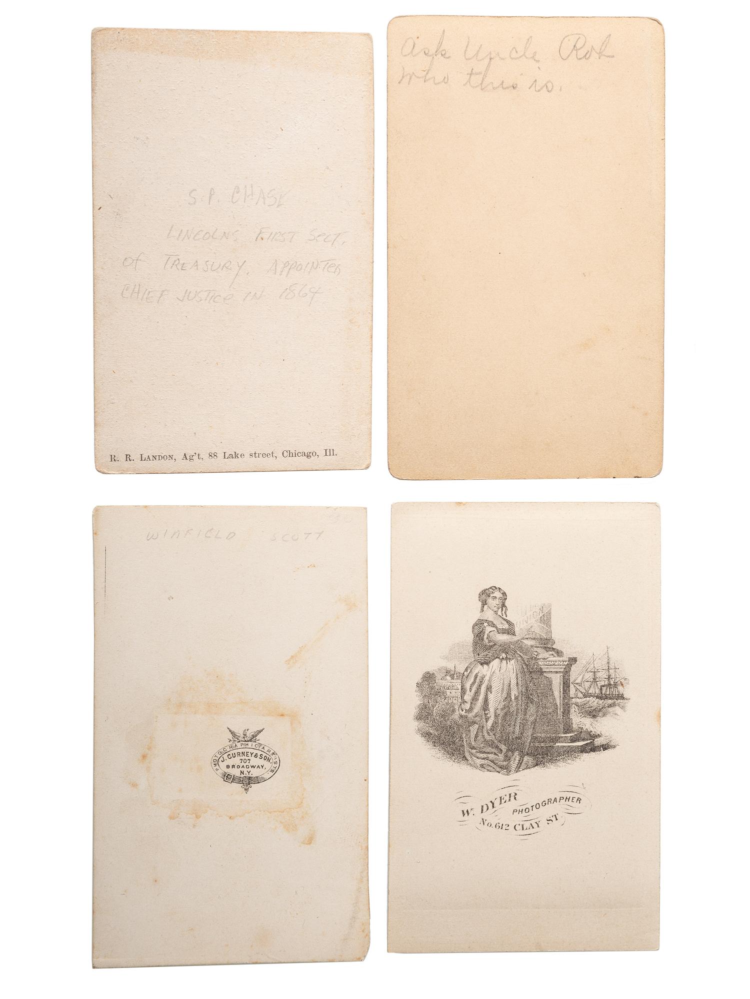 [CIVIL WAR]. A group of CDVs and photographs of generals, non-commissioned officers, including a Petersburg bridge by Rees.