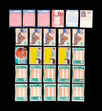 A Group of 95 1980s and 1990s Basketball Cards and Stickers Including Multiple Stars, Rookies and Michael Jordan Issues,