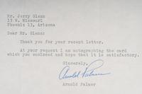 A Group of Two 1960s Personally Signed Letters (TLS) from Arnold Palmer and Gary Player,