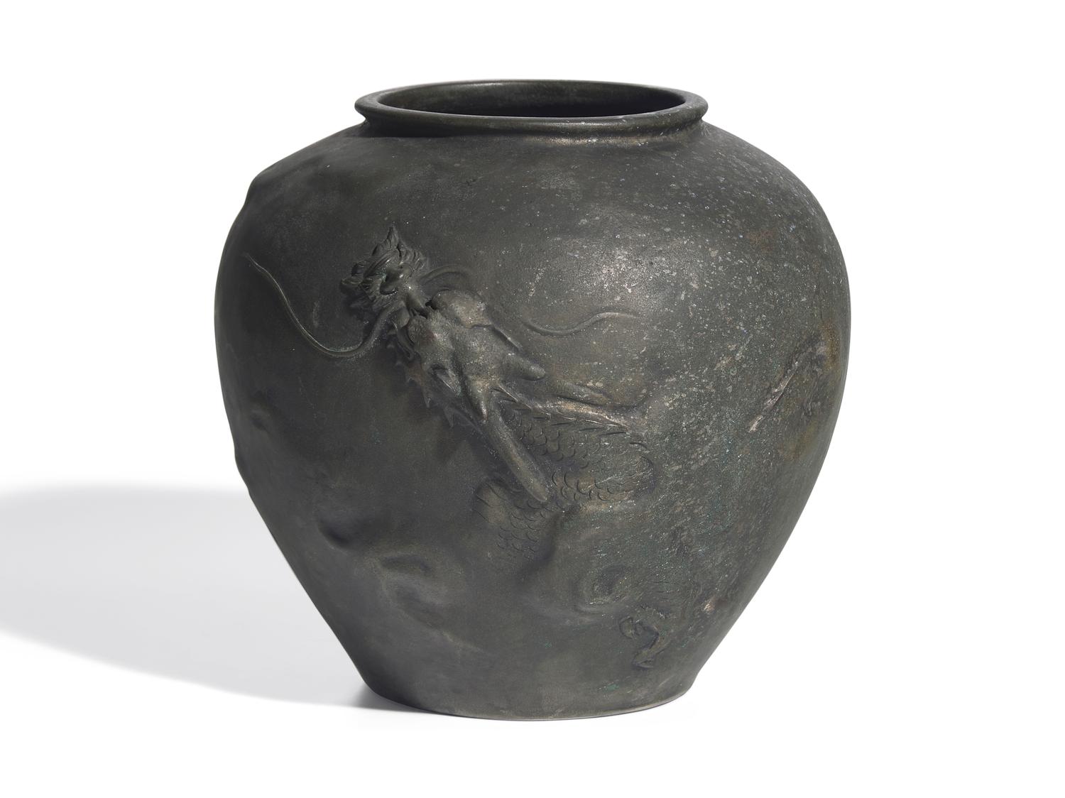 A Japanese Bronze 'Dragon' Vase