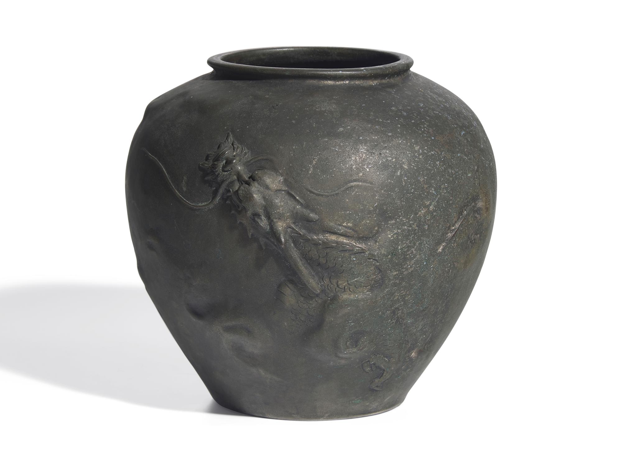 A Japanese Bronze 'Dragon' Vase