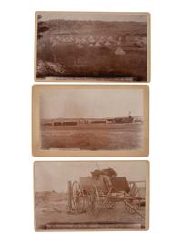 CROSS, W.R. (1839-1907), photographer. Five boudoir photographs of Pine Ridge Agency, incl. views taken in the aftermath of Wounded Knee. Ca 1890-1891.