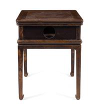 A Chinese Hardwood Square Table, Fangzhuo Height 33 1/2 x width 26 1/2 x depth 26 1/2 inches. — 18TH/19TH CENTURY