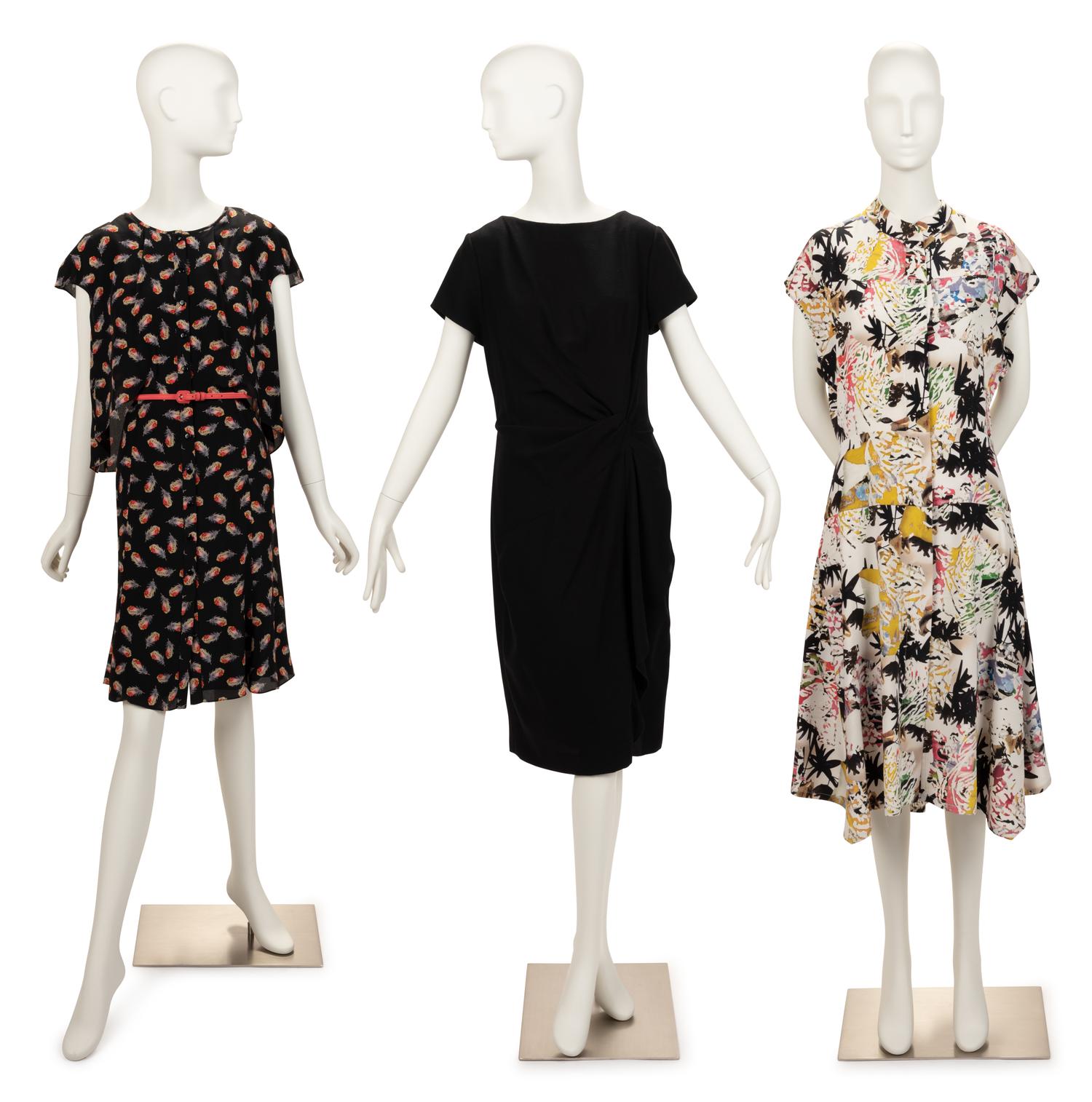 Three Designer Dresses: Two Carolina Herrera, One Maria Cornejo, 2000-20s