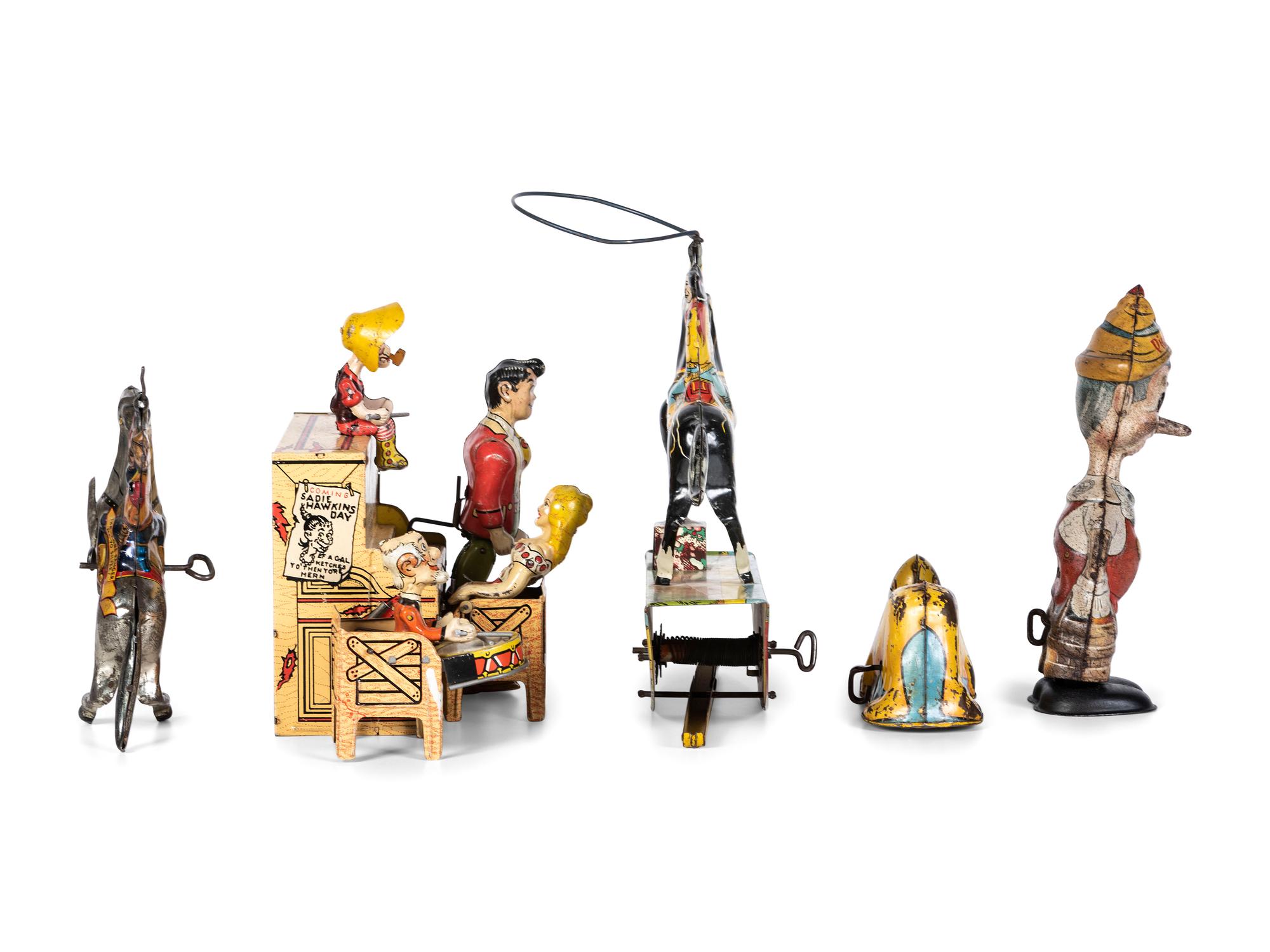 Four Marx Tin Lithograph Windup Toys
