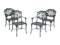 A Large Group of Painted Aluminum Garden Furniture — 20th Century