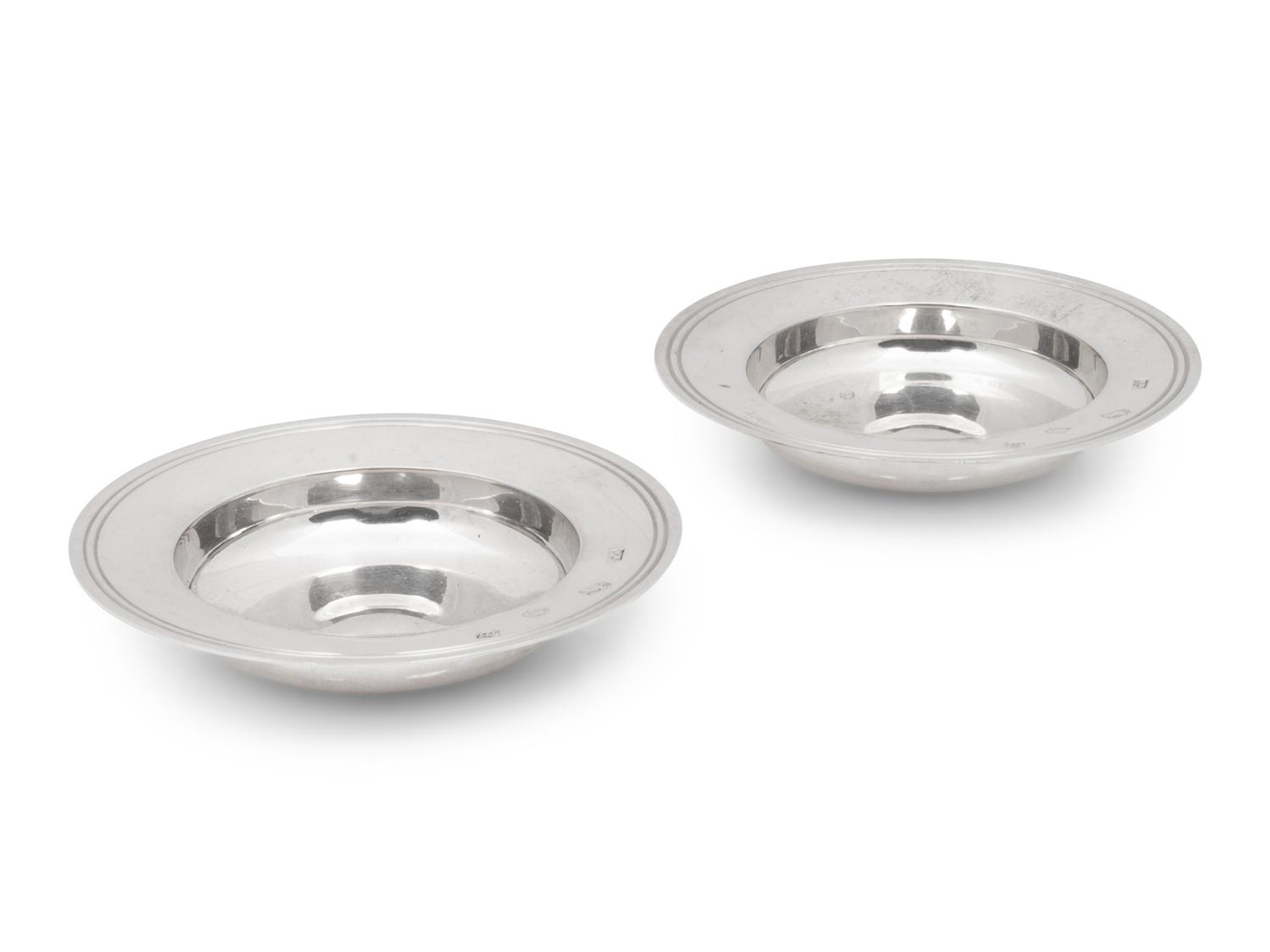 A Pair of English Silver Armada Dishes