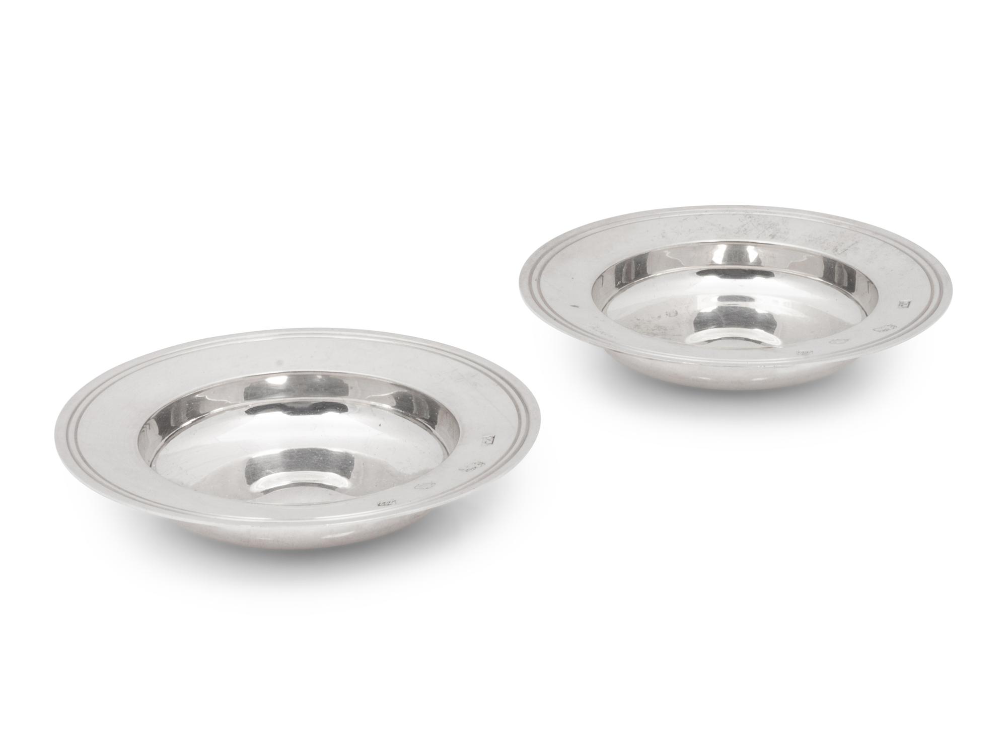 A Pair of English Silver Armada Dishes