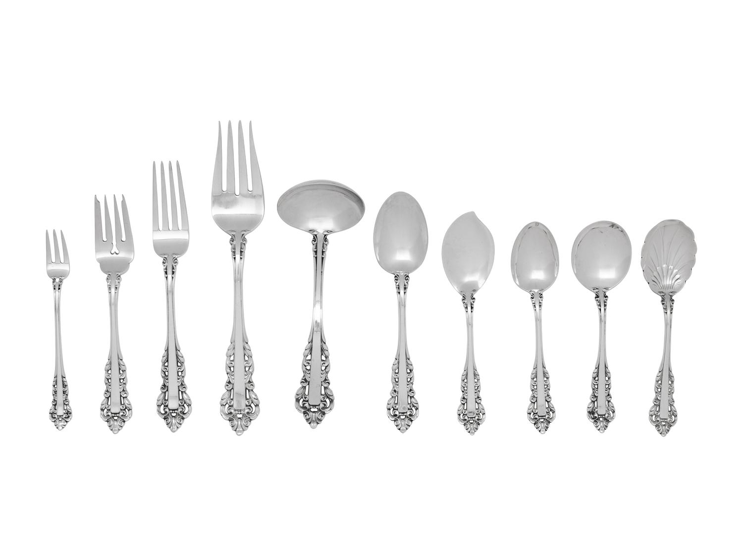 An American Silver Flatware Service