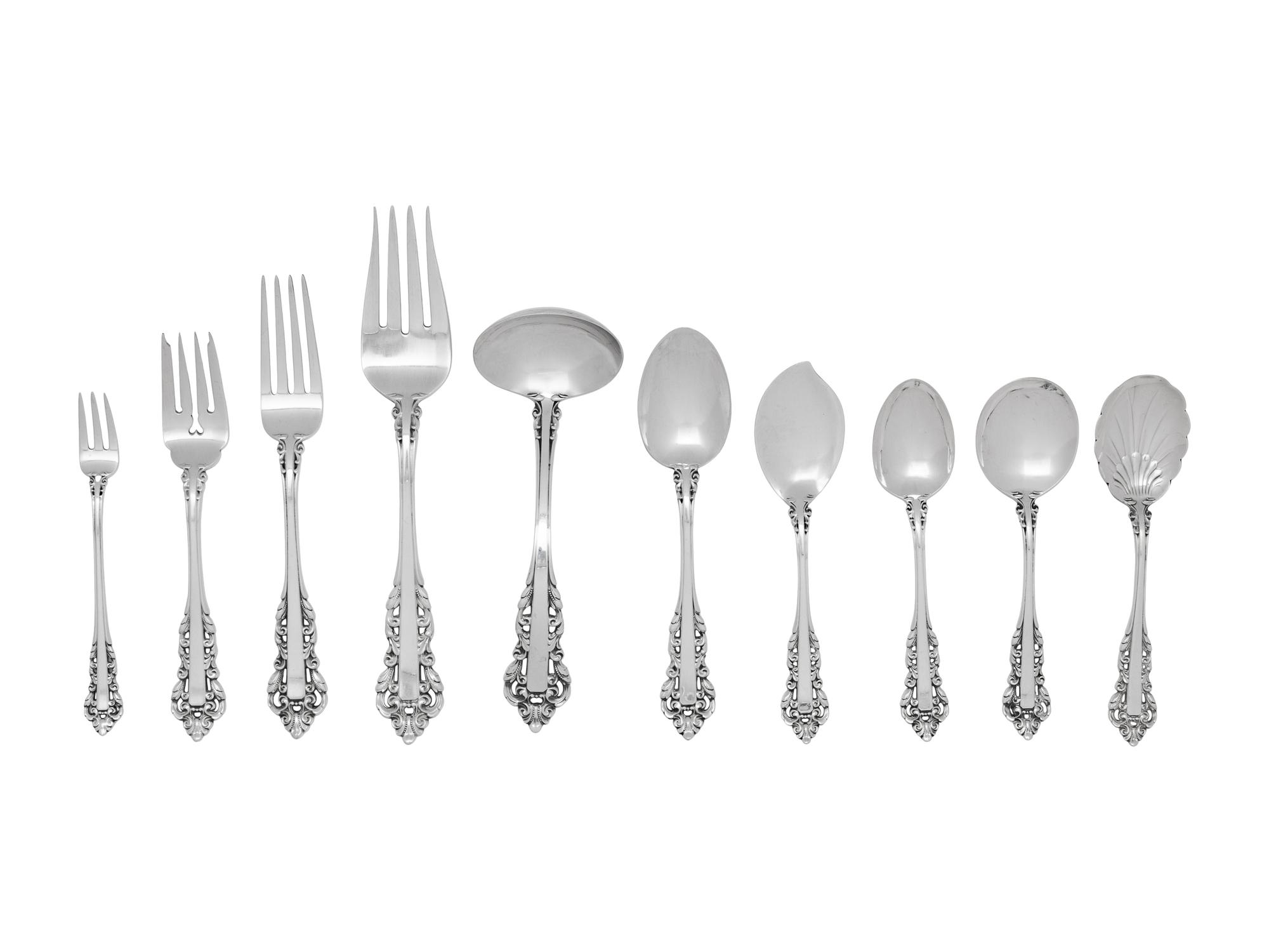 An American Silver Flatware Service