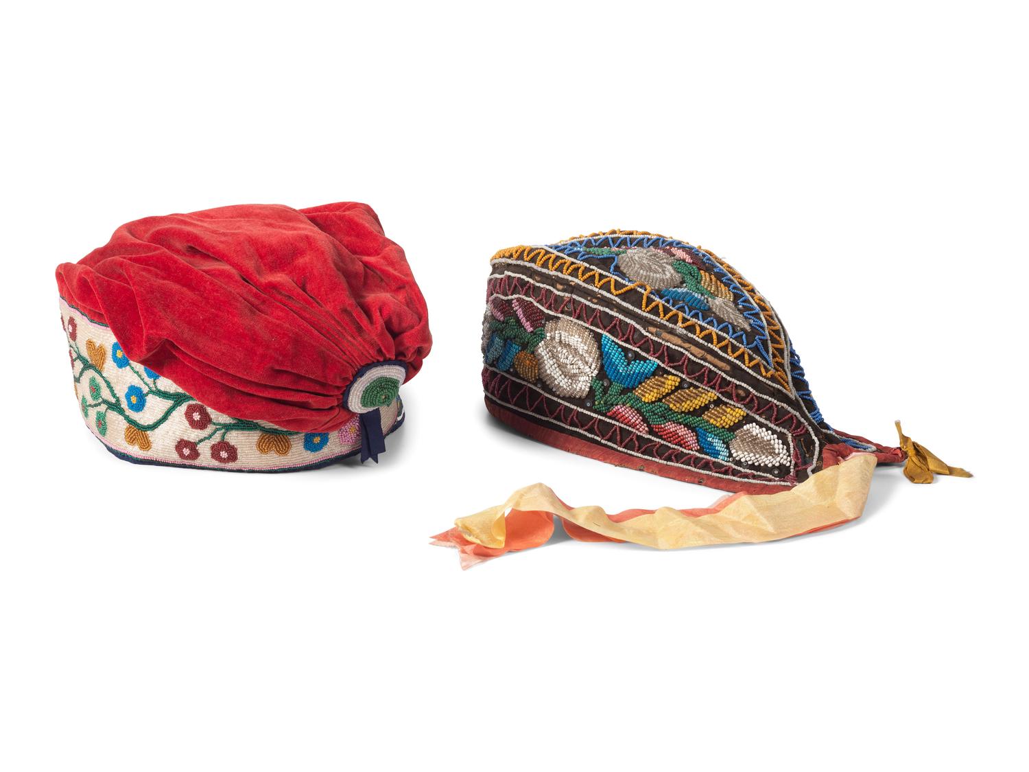 Haudenosaunee Beaded Caps