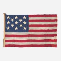 A 13-Star American Naval Ensign circa 1876