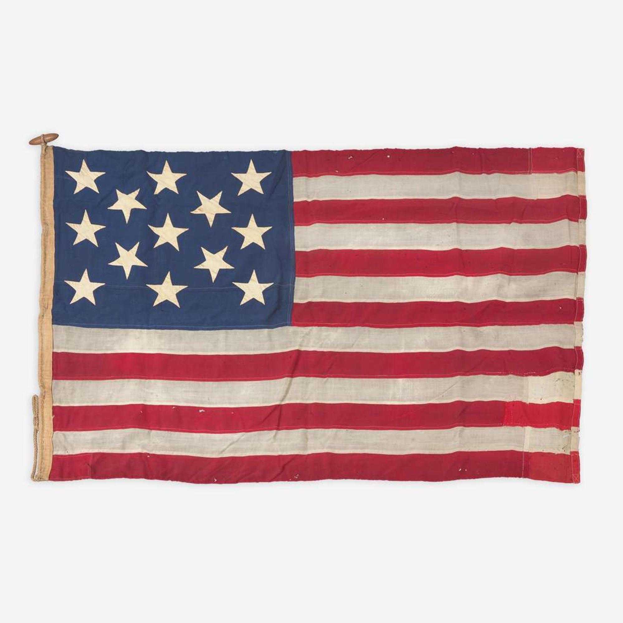 A 13-Star American Naval Ensign circa 1876