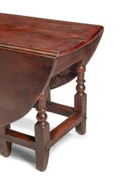 A William and Mary Style Oak Gate-Leg Table