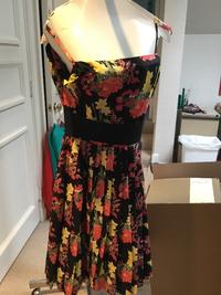Eleonora Garnett Floral Dress, 1950-60s No size label