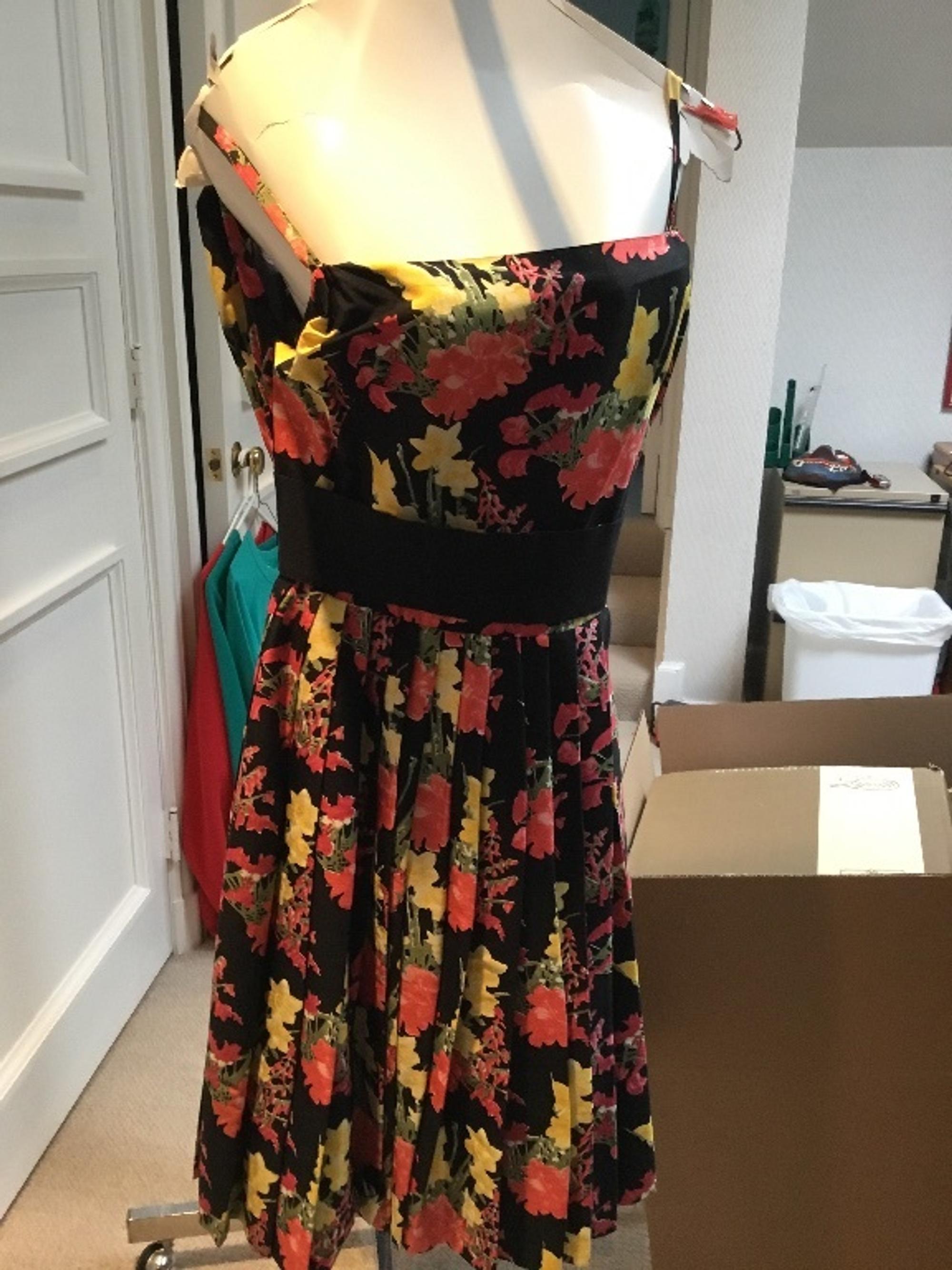 Eleonora Garnett Floral Dress, 1950-60s No size label