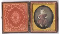 [Daguerreotype] Child in Red Dress