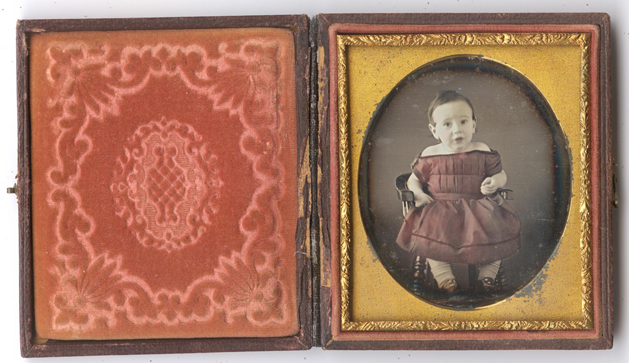 [Daguerreotype] Child in Red Dress