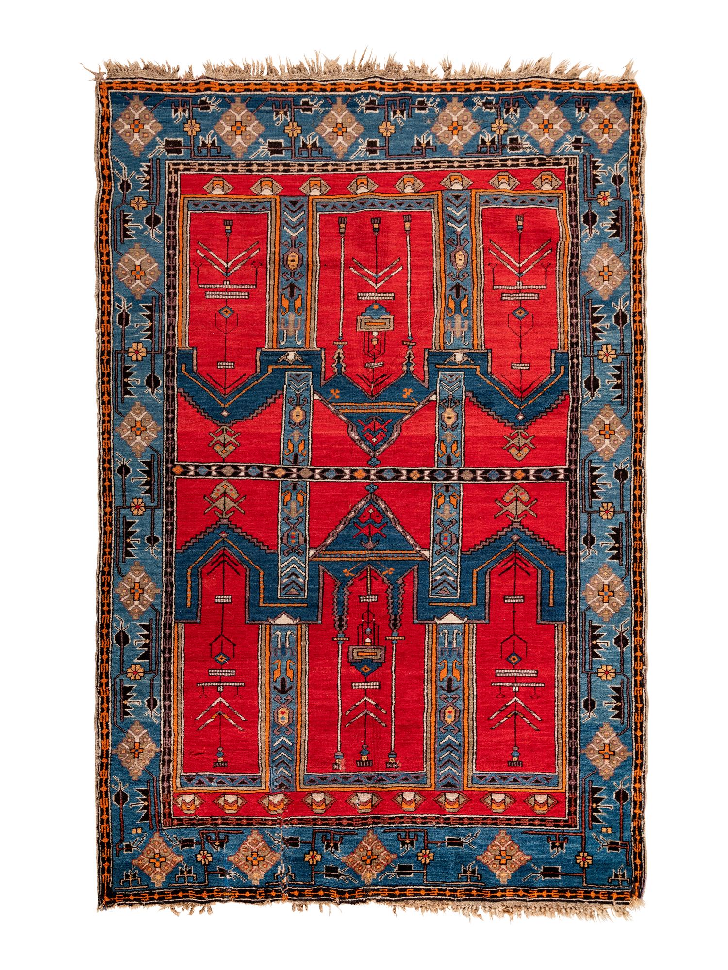 A Kuba Wool Prayer Rug