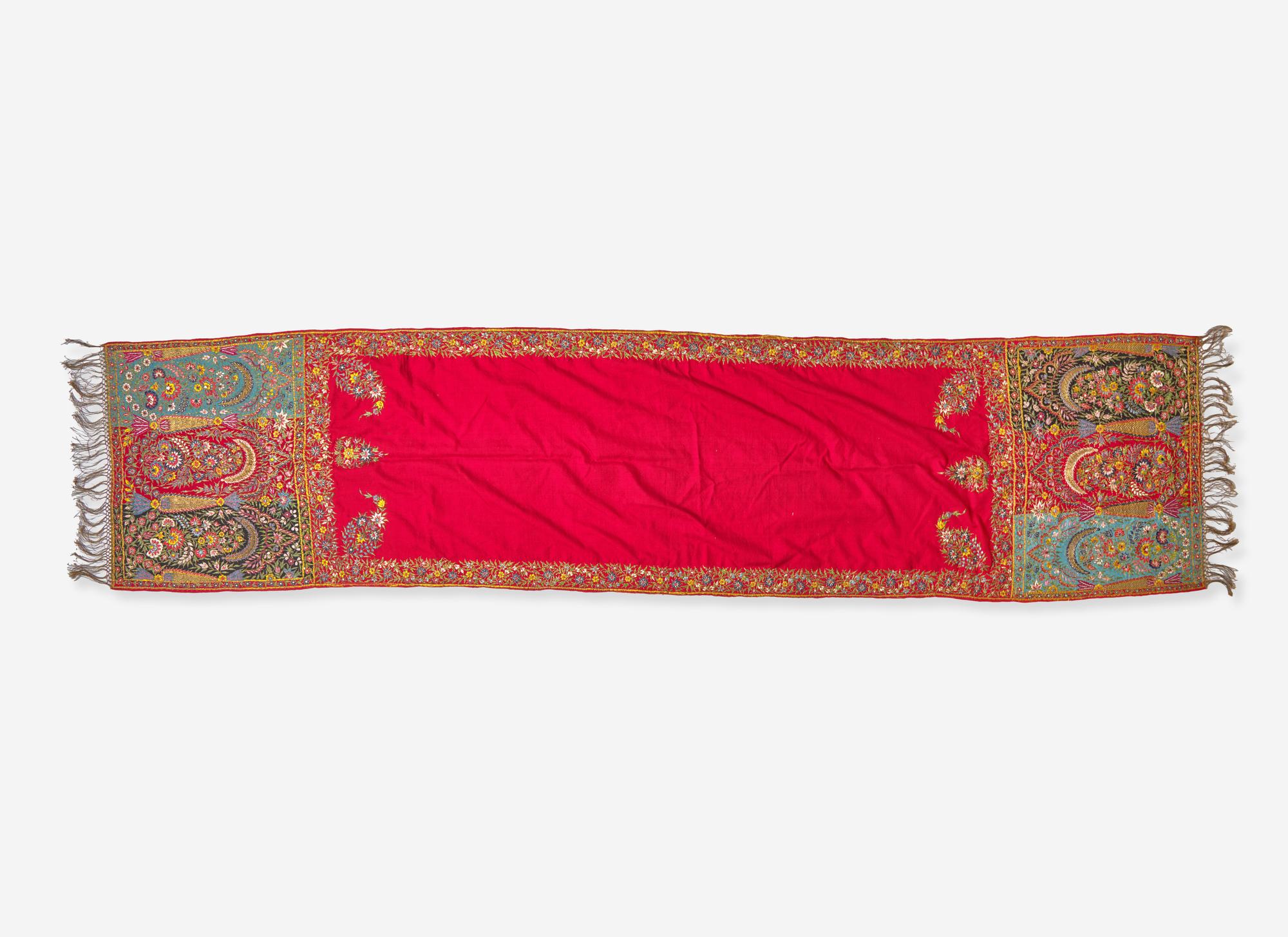 A Chinese “Dragon” Robe Fragment and An Indian or Kashmiri Embroidered Shawl