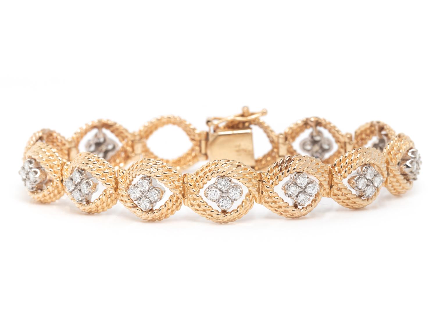 DIAMOND AND YELLOW GOLD BRACELET