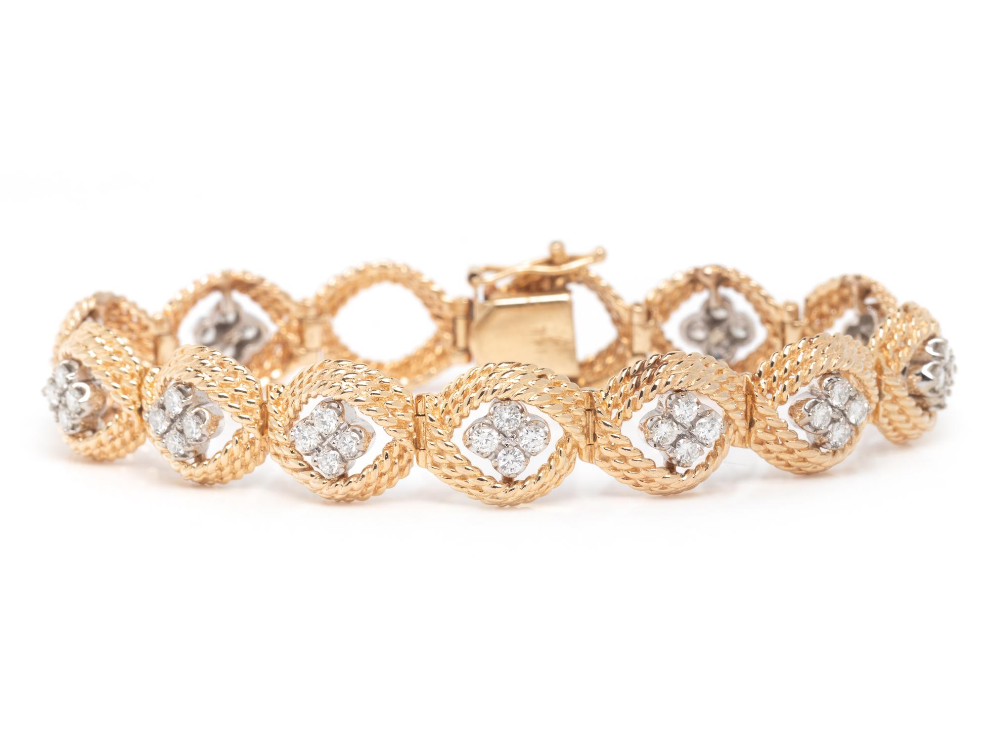 DIAMOND AND YELLOW GOLD BRACELET