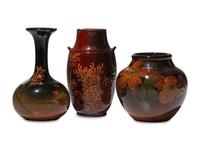 Three Diminutive Artist Decorated Rookwood Pottery Vases