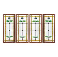 Four American Leaded Glass Windows