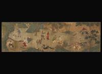 Chinese School, Qing dynasty, handscroll 狩獵圖 清