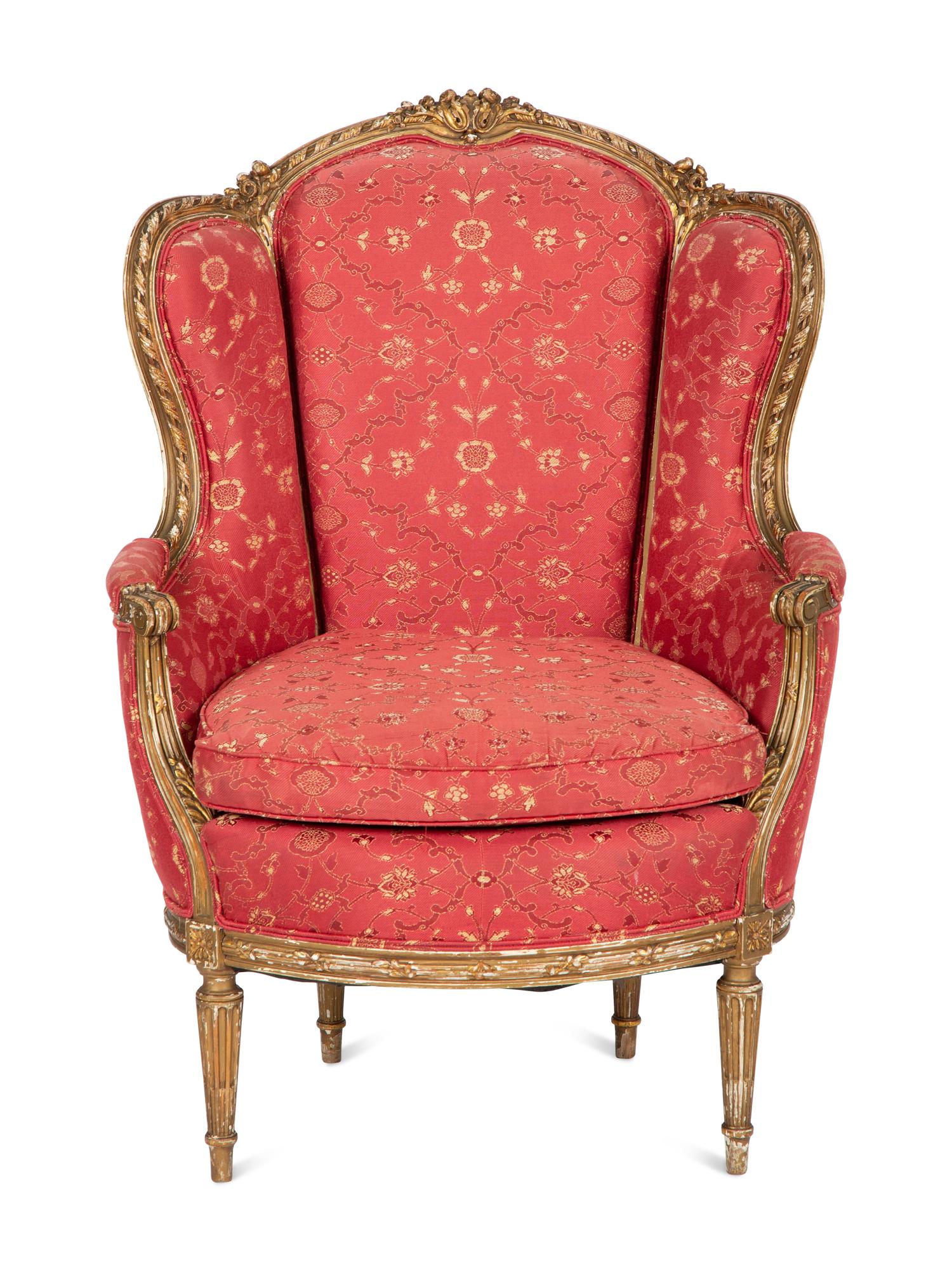 A Louis XVI Style Painted Bergère