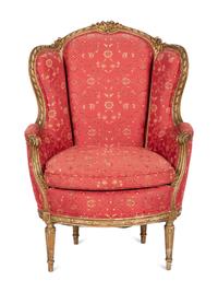 A Louis XVI Style Painted Bergère