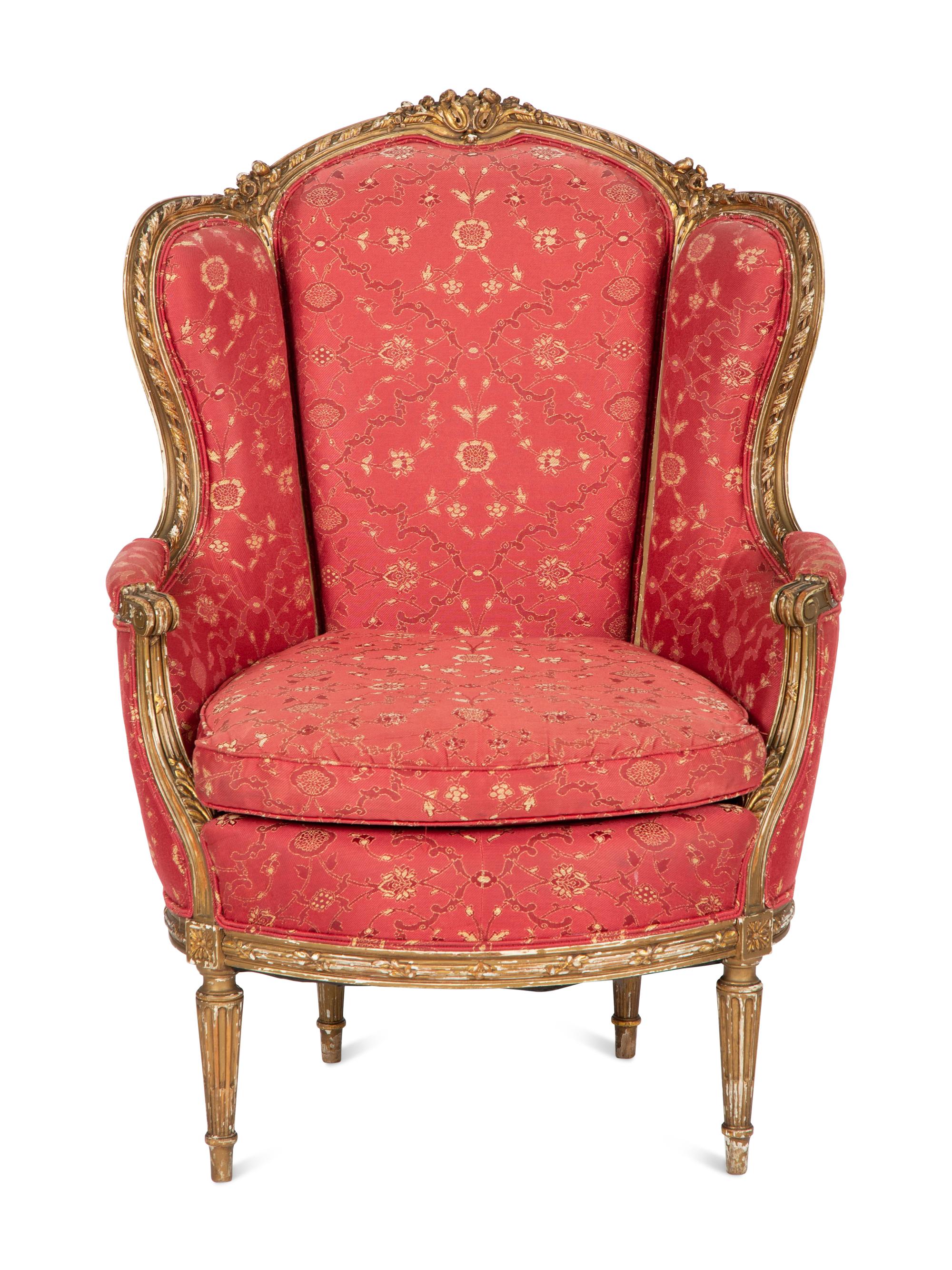 A Louis XVI Style Painted Bergère