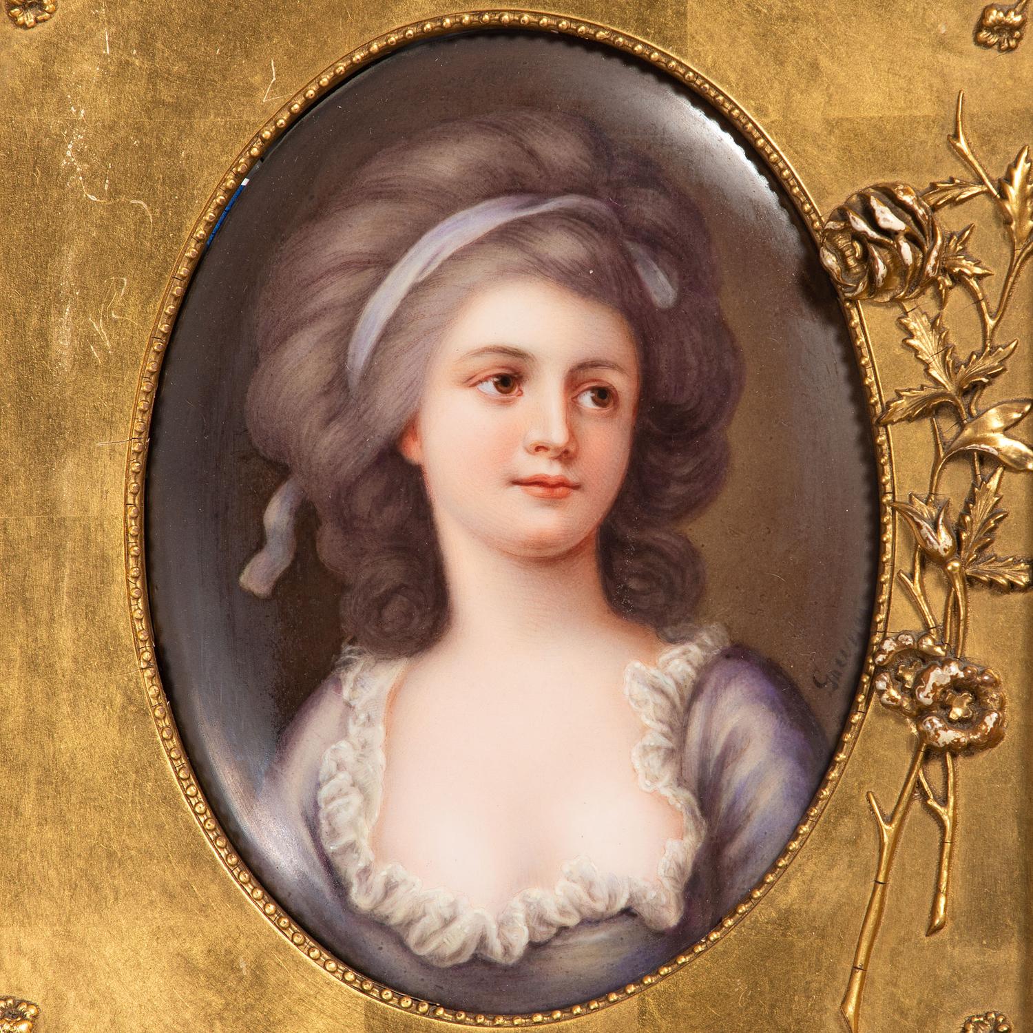 Two German Porcelain Portrait Plaques