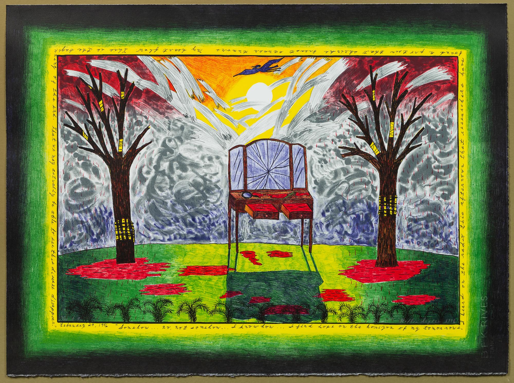 Hollis Sigler, (American, 1948-2001), I Find Hope On The Horizon Of My Tomorrows, 1996