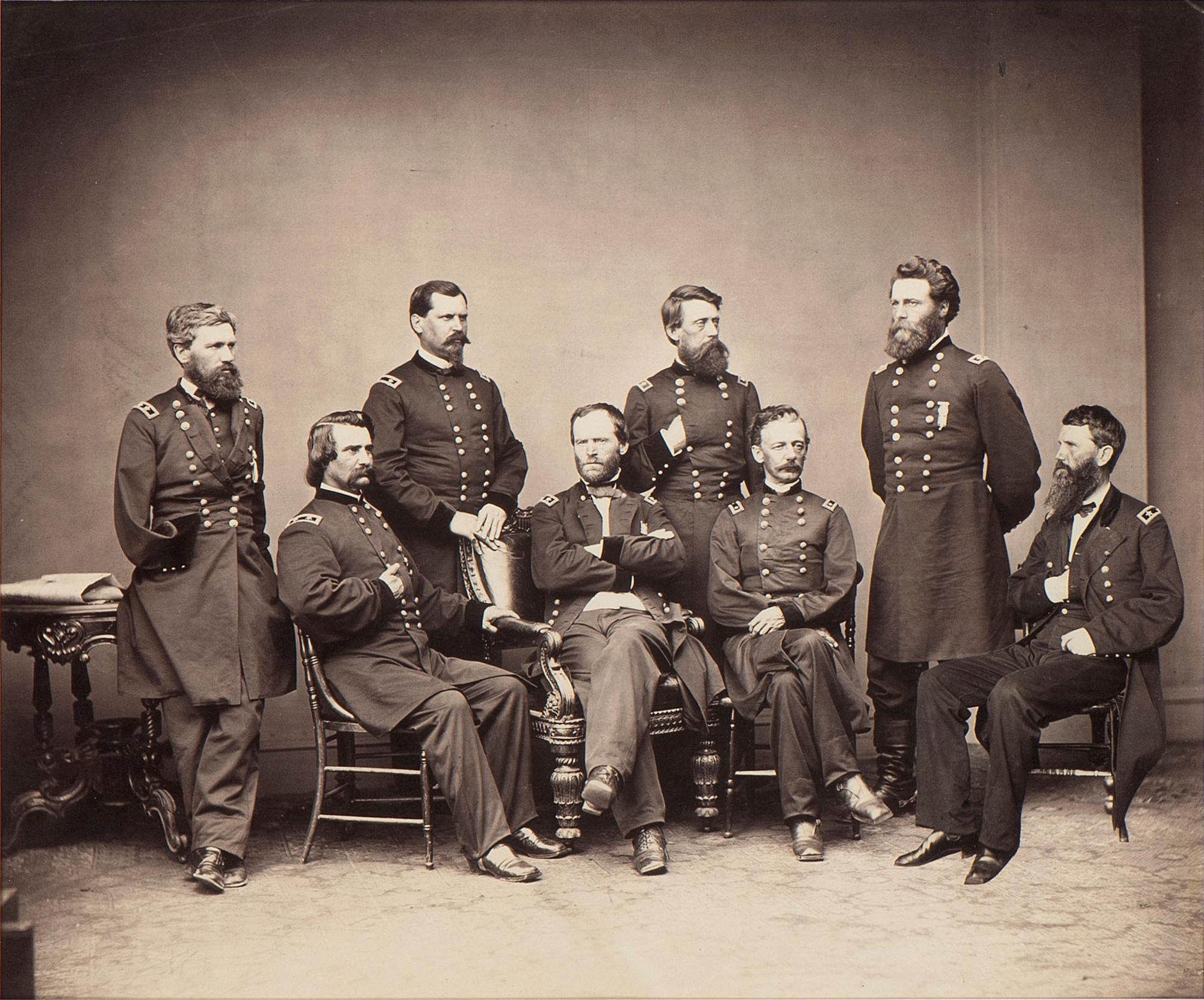 [SHERMAN, William T. (1820-1891)]. [BRADY, Mathew (1822-1896), photographer]. Sherman and his Generals . Washington, DC, 1865.