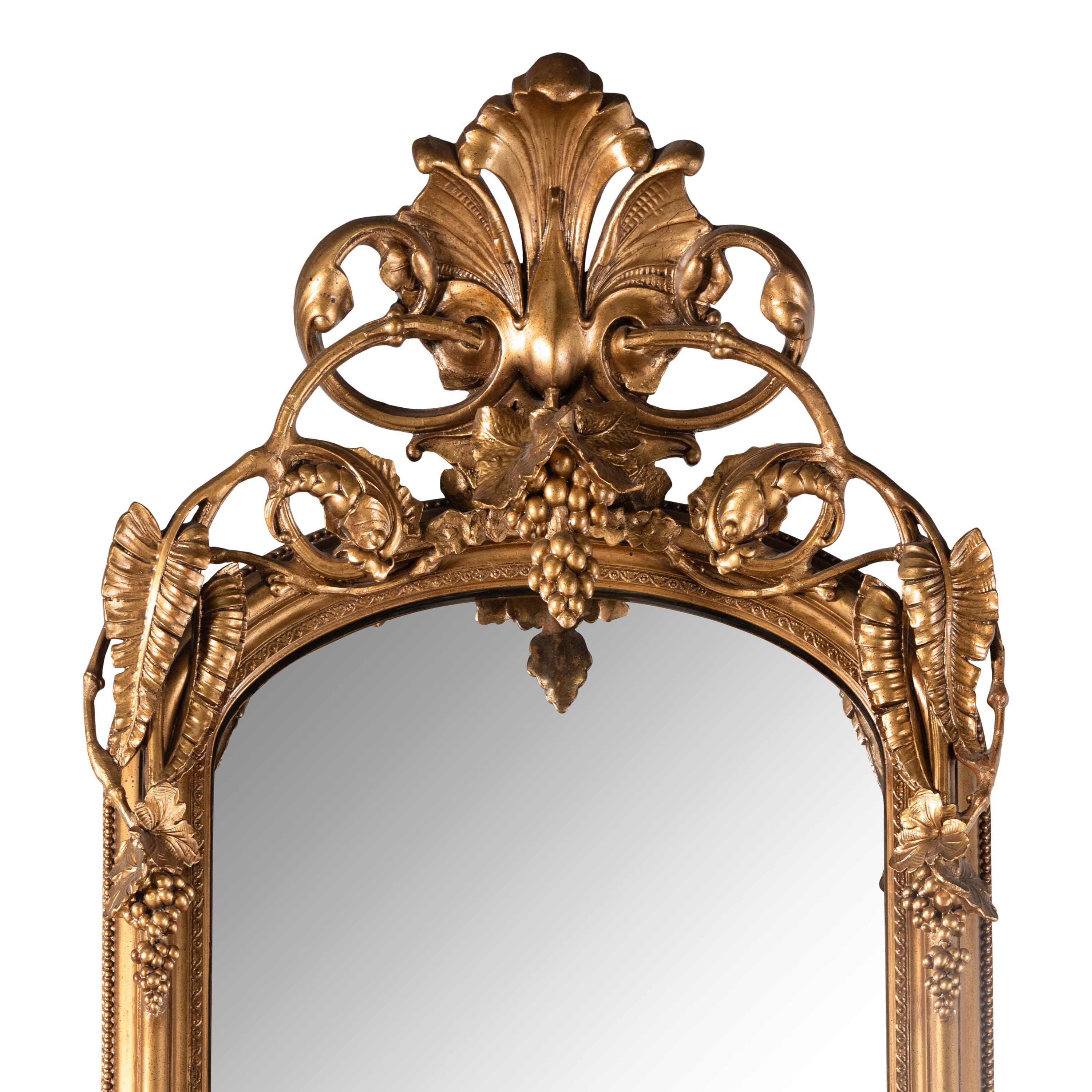 An American Giltwood Pier Mirror and Base