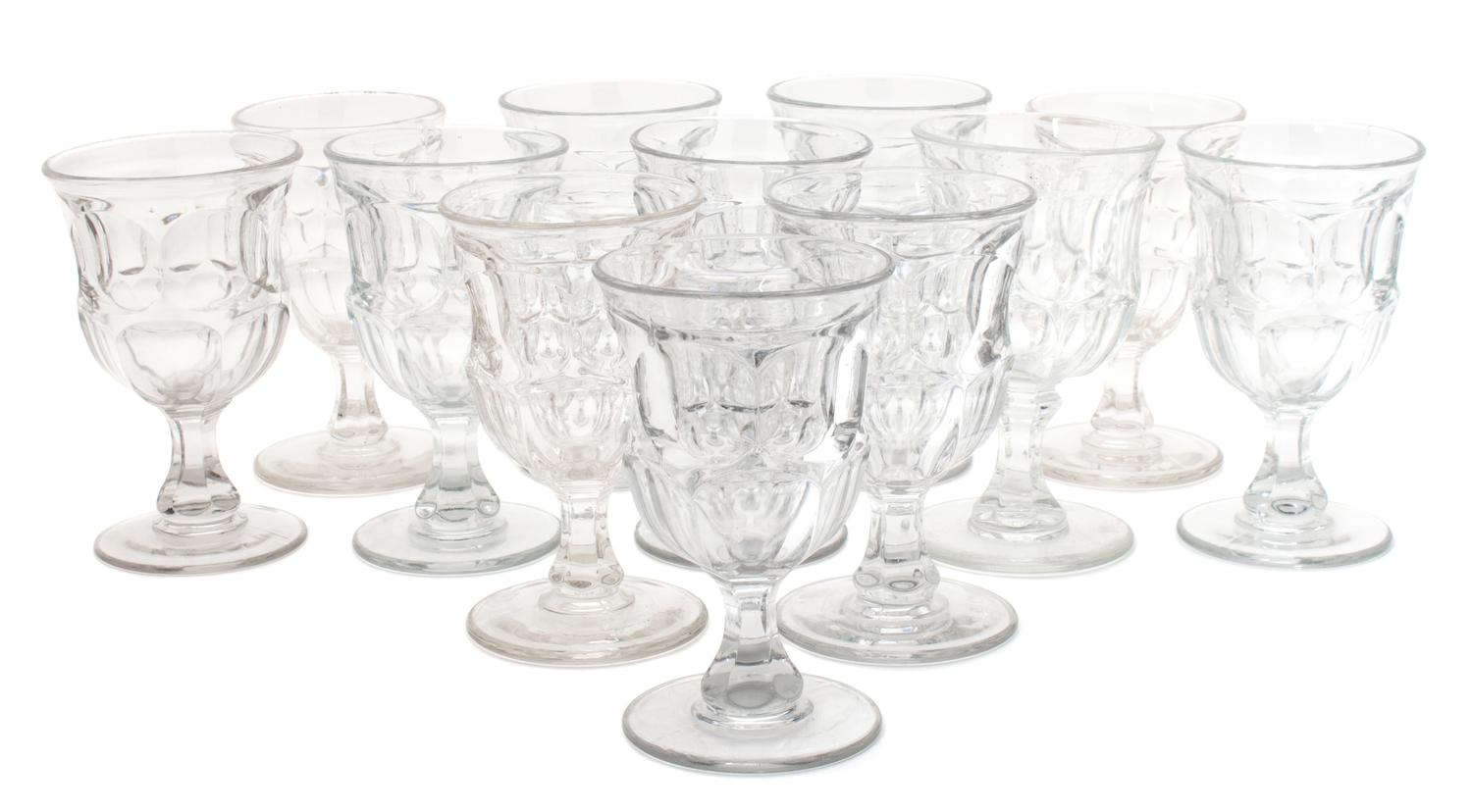 A Flint Glass Stemware Service Height of first 5 inches.
