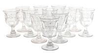 A Flint Glass Stemware Service Height of first 5 inches.
