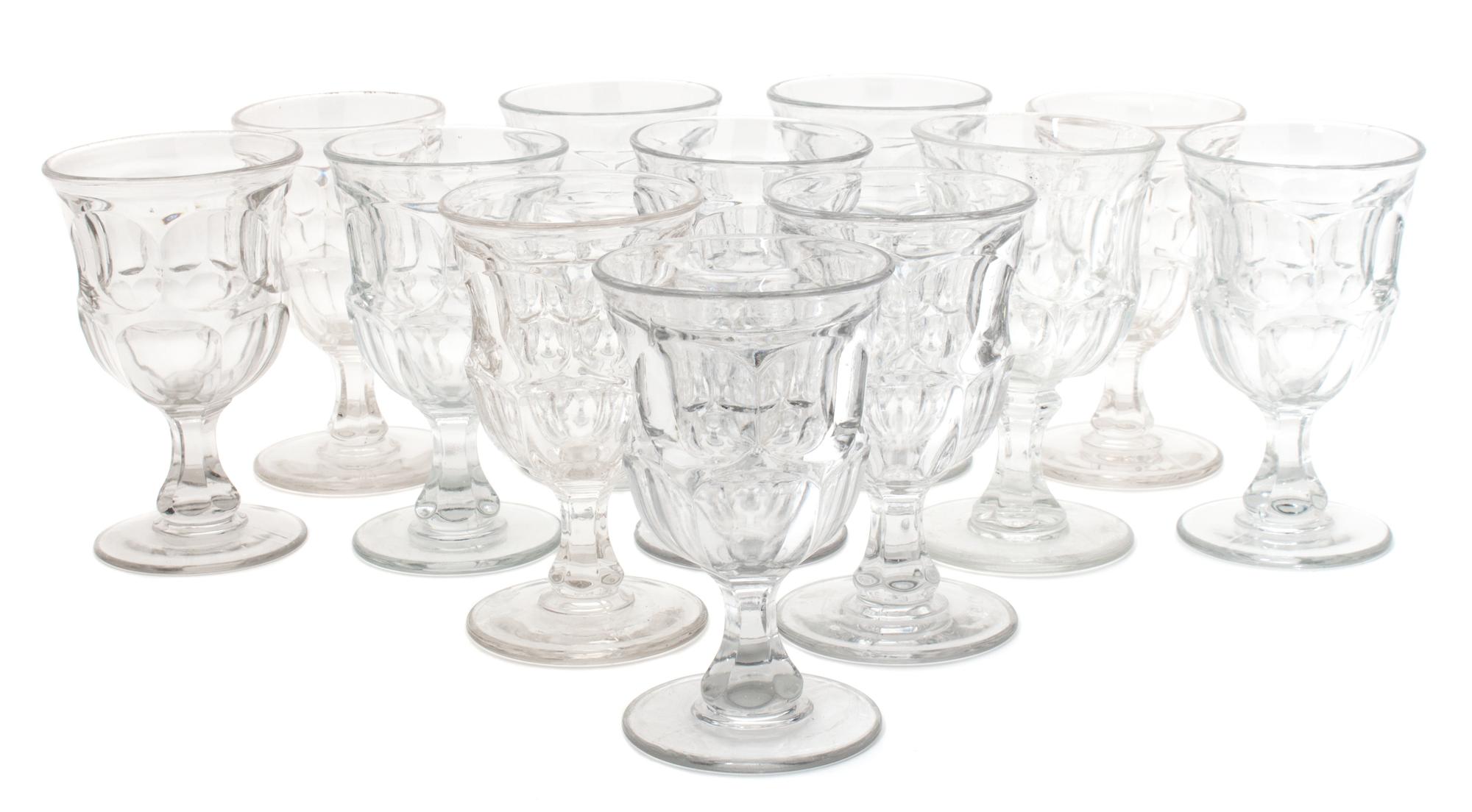 A Flint Glass Stemware Service Height of first 5 inches.