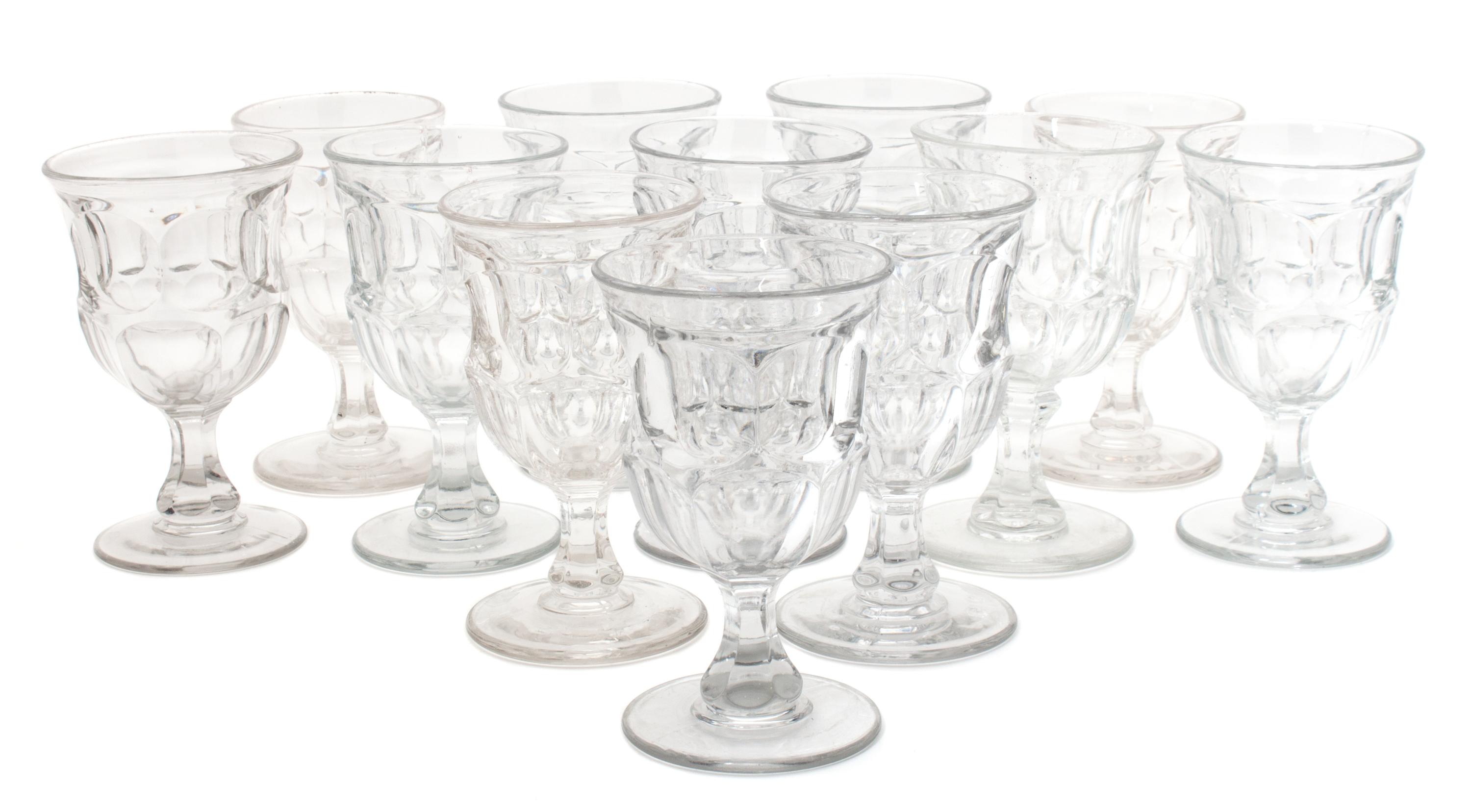 A Flint Glass Stemware Service Height of first 5 inches.