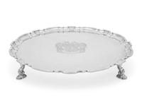 A Large English Britannia Silver Salver