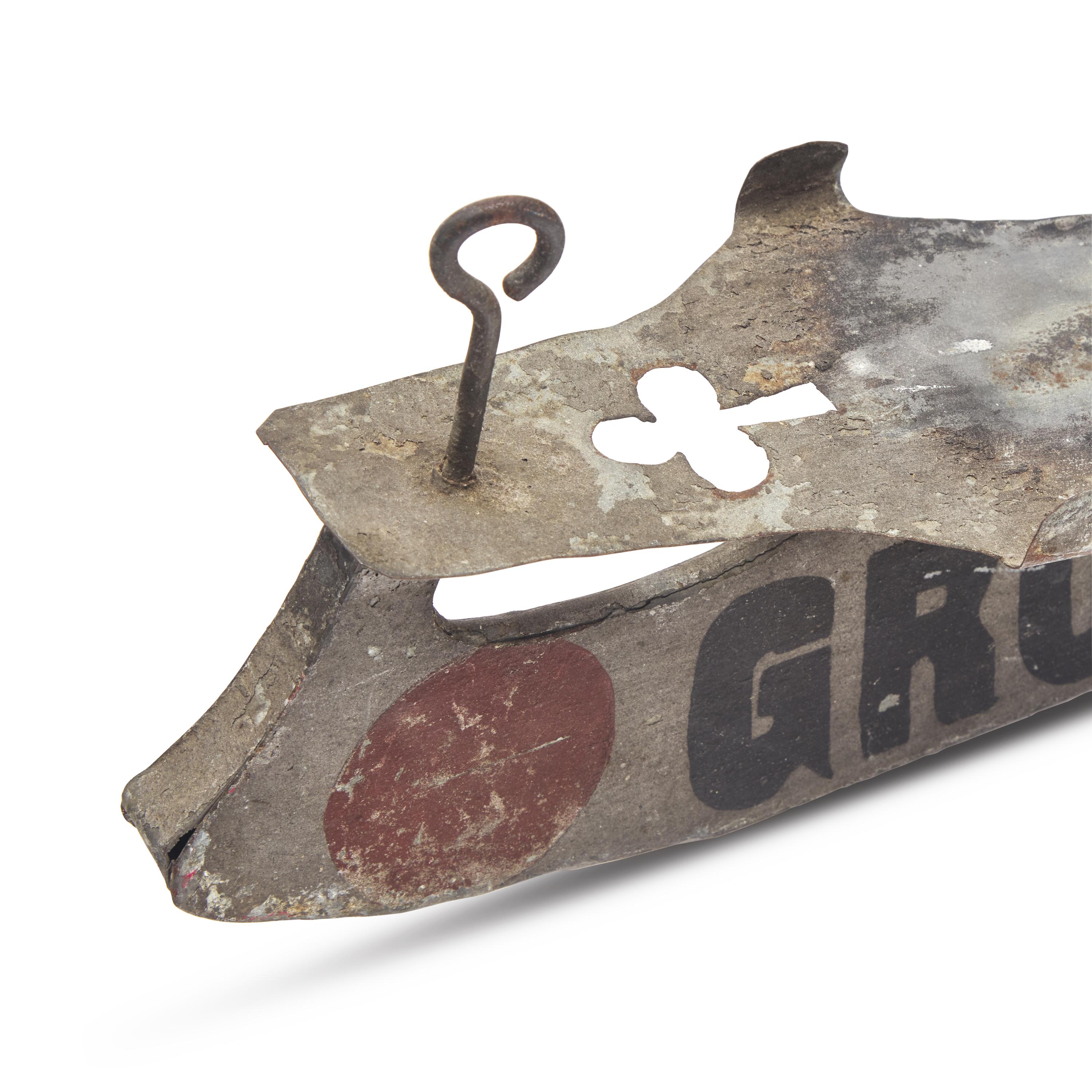 A Painted Tin Ice Skate Trade Sign