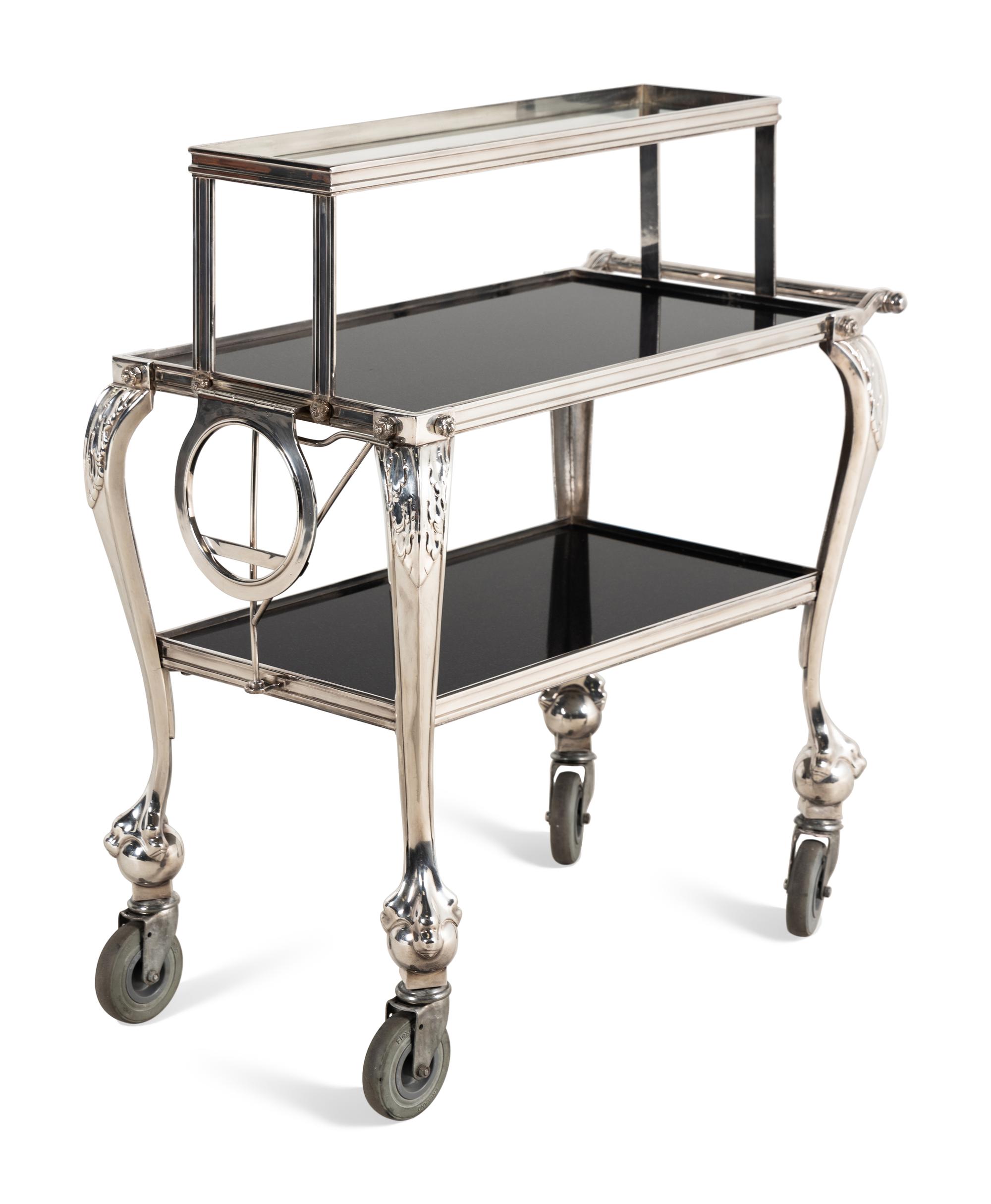 A Silver-Plate Drinks Trolley