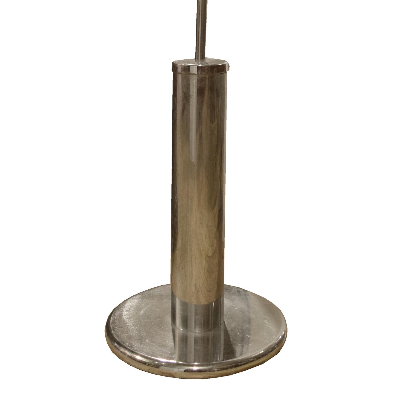 A Mid-Century Chrome Floor Lamp 74" W x 13" D x 85" H — Italy, Mid-20th Century