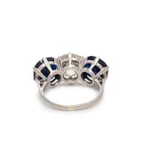 DIAMOND AND SAPPHIRE RING