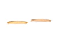 ART NOUVEAU, PAIR OF YELLOW GOLD BAR BROOCHES