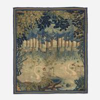 A Flemish Verdure Tapestry Fragment Early 20th century