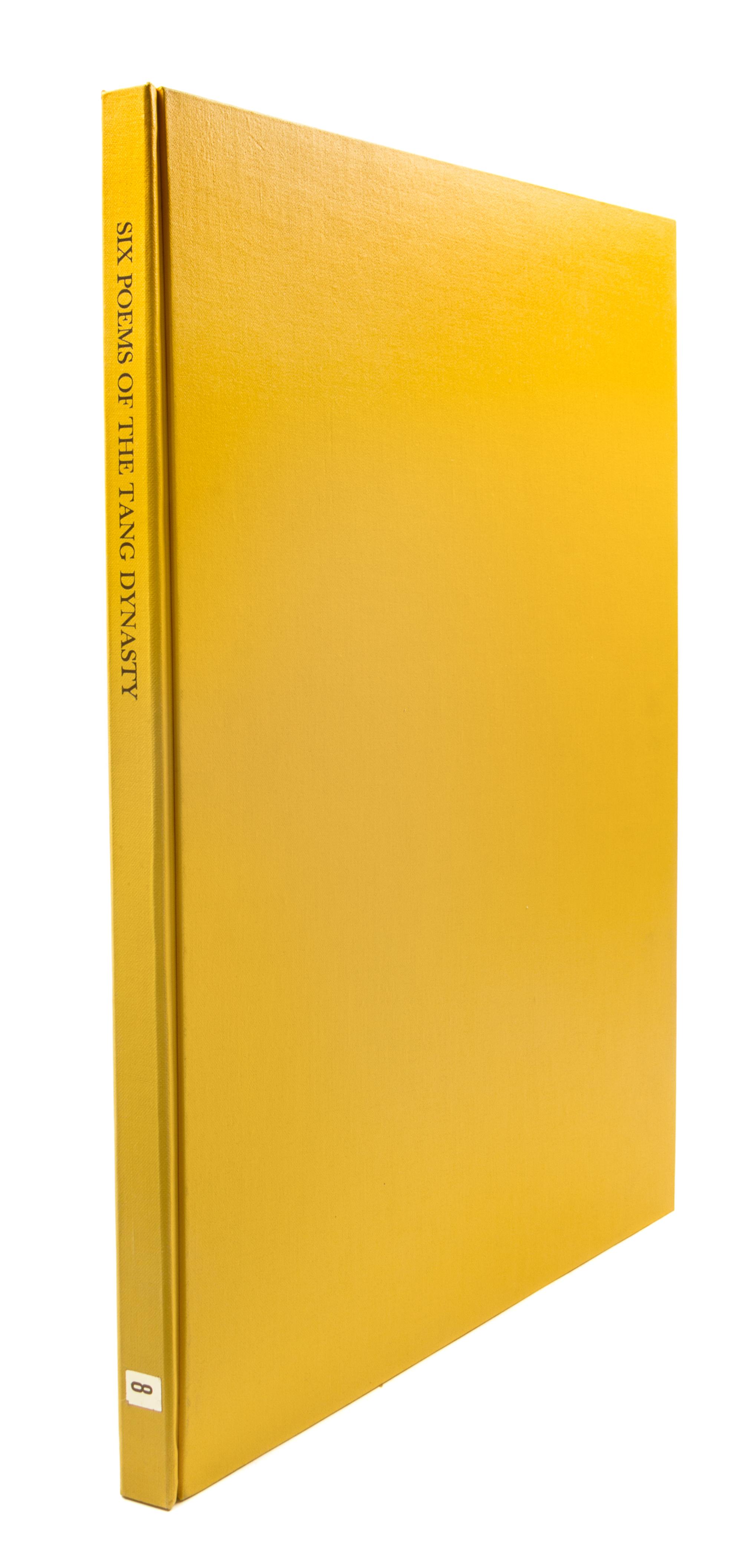 (CIRCLE PRESS; WANG WEI) RENOLDS, ALAN. Six Poems of the Tang Dynasty. Guildford, 1970. Limited, signed.