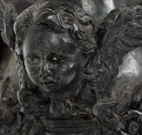 A Pair of Large Patinated Bronze Prickets — 19TH CENTURY