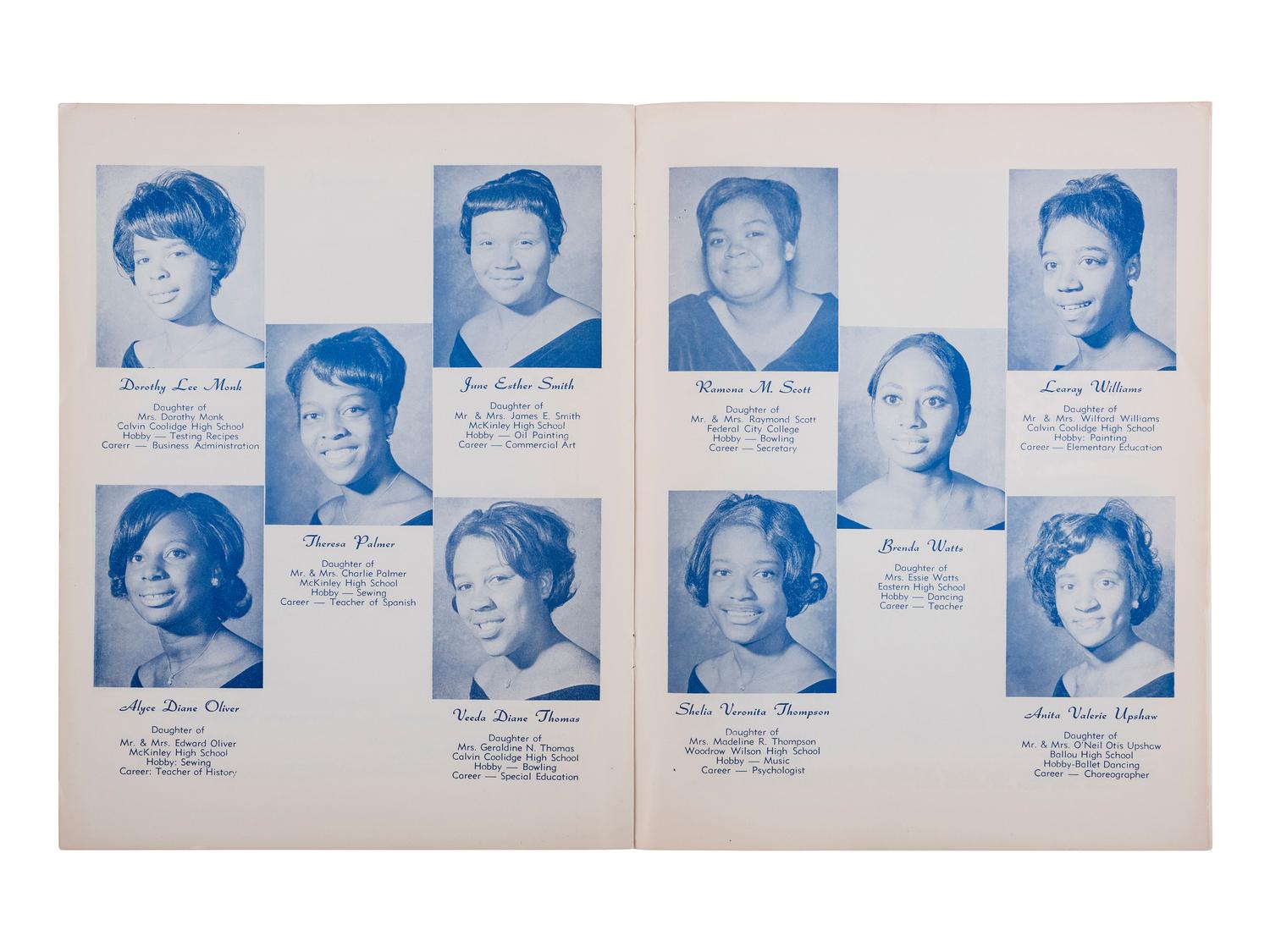 [AFRICAN AMERICANA]. A group of 2 African American debutante cotillion programs for events in Washington, DC, and Cleveland, OH. Ca 1950s-1960s.